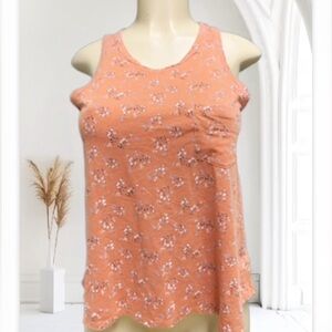 American Eagle orange floral tank. Size S